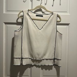 White tank with black trim